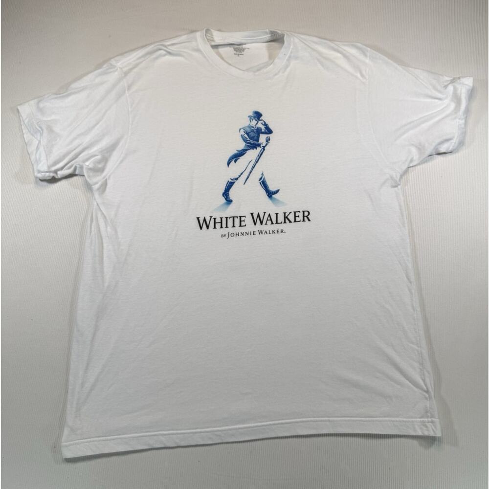 Johnnie Walker White Walker T Shirt Mens XL White Graphic Logo Tee